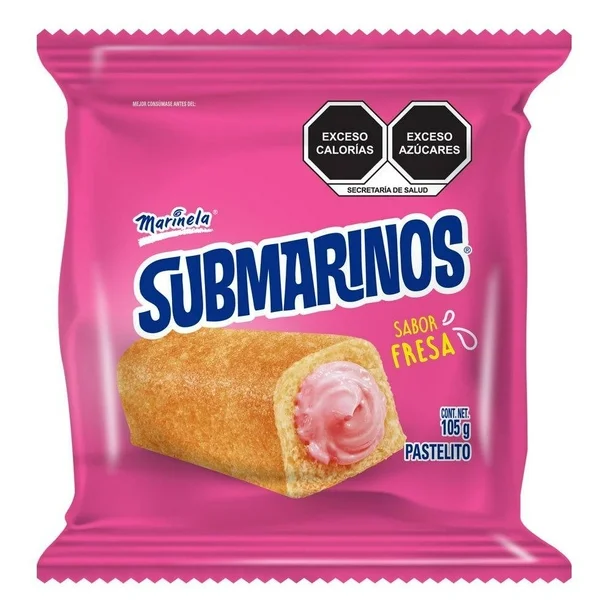 Submarinos Fresa Marinela 105g