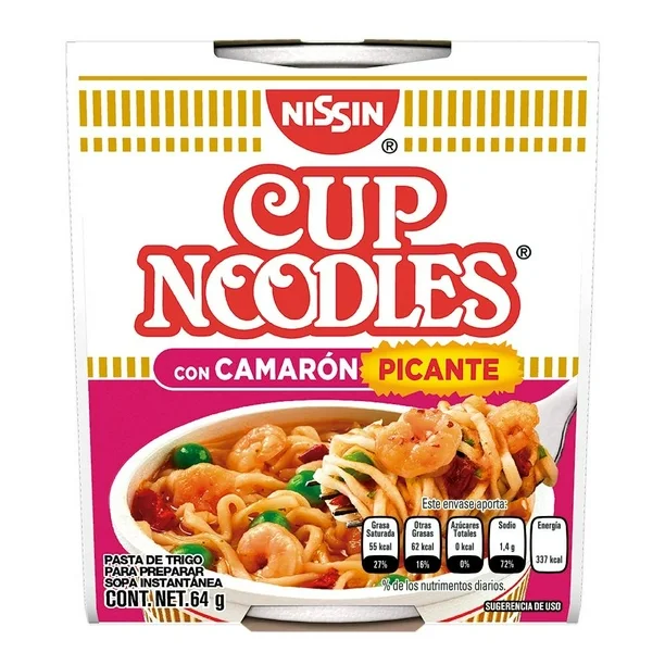 Sopa Camarón Picante Nissin 64g