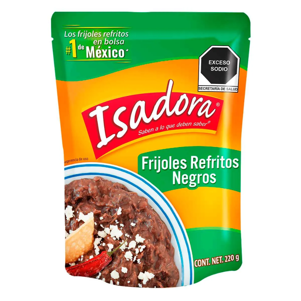 Isadora Frijoles Refritos Negros 220g