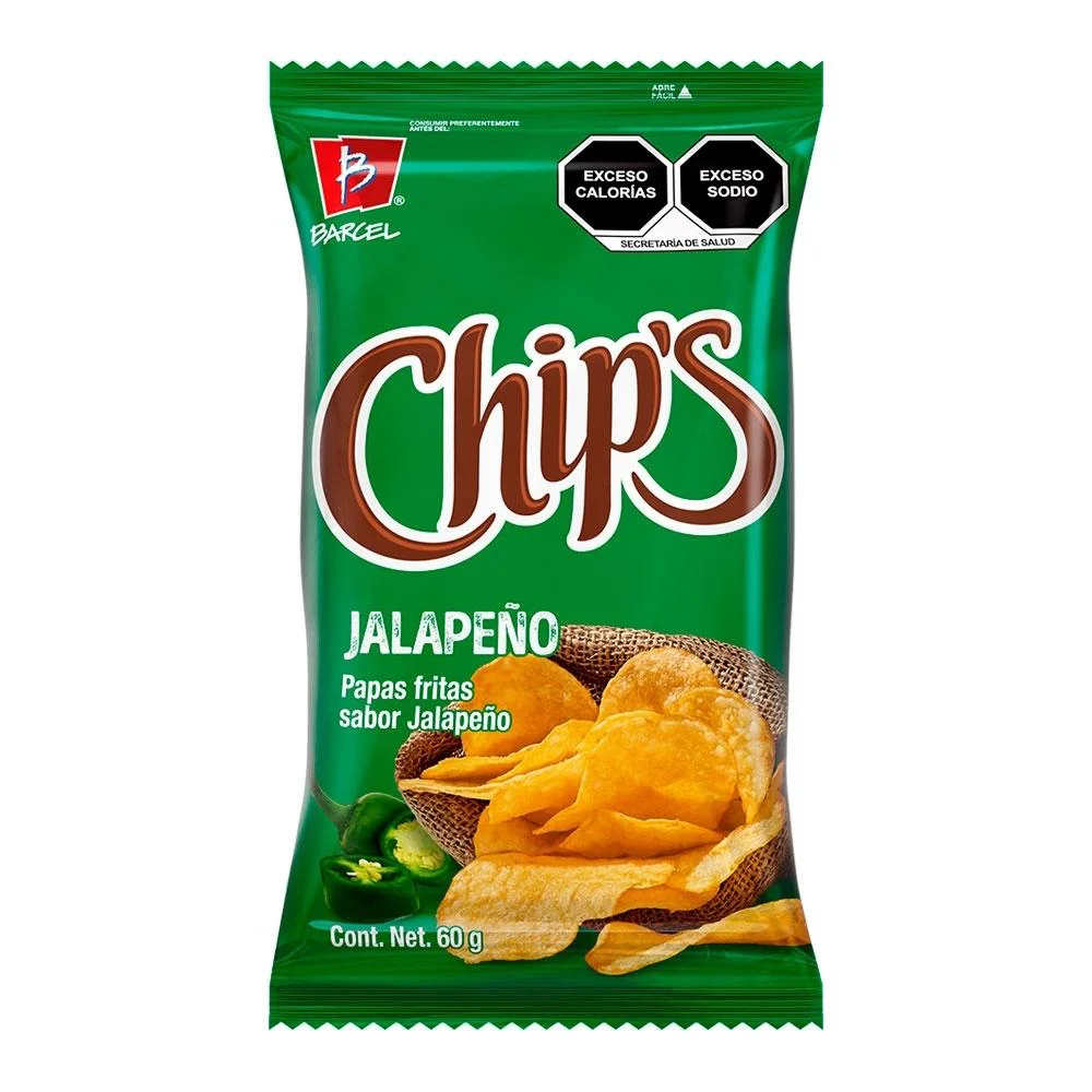 [604081] Papas Chips Jalapeño 62g