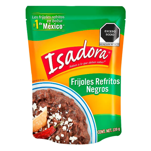 Isadora Frijoles Refritos Negros 220g