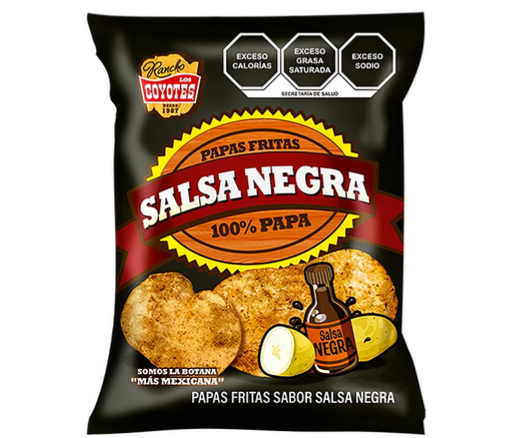 Papas Salsa Negra Los Coyotes 55g
